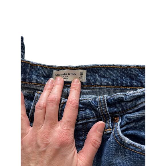 Abercrombie & Fitch The Dad High rise women's jeans button fly medium wash - 6s - Picture 8 of 8
